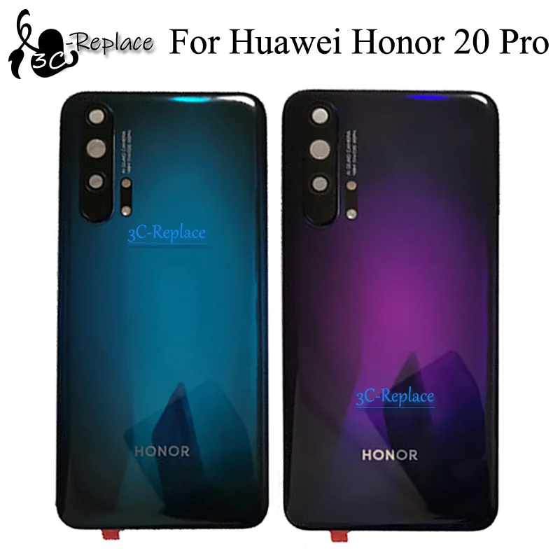 6,3 дюймов, для huawei Honor 20 Pro, YAL-TL10, YAL-AL10, YAL-L41, задняя крышка, крышка батареи, крышка, корпус, чехол, запчасти для заднего стекла