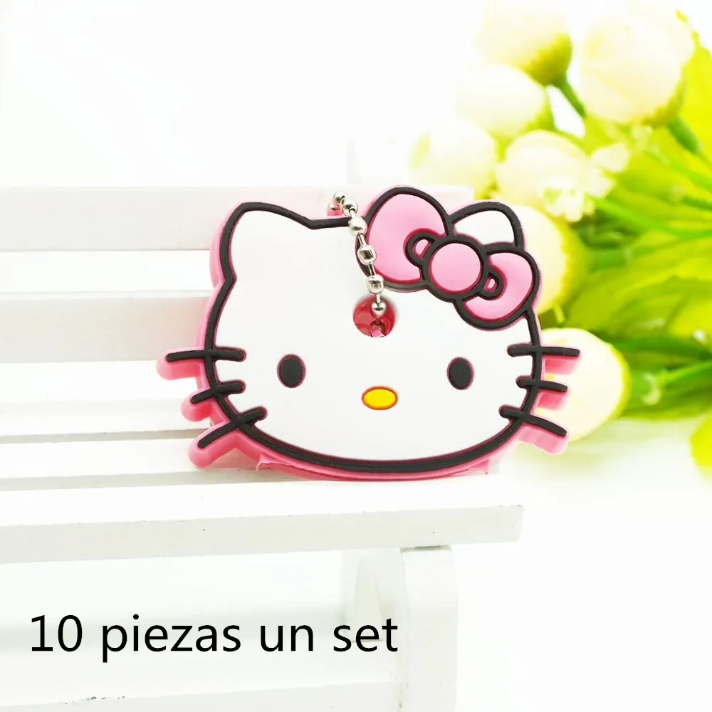 10 keitty 10 шт. в наборе, брелок для ключей с животными, мультяшный брелок, аниме, Марио, Гарфилд, брелок для ключей, супер ее брелок для ключей, детский брелок для ключей с автомобилем - Цвет: 10 keitty