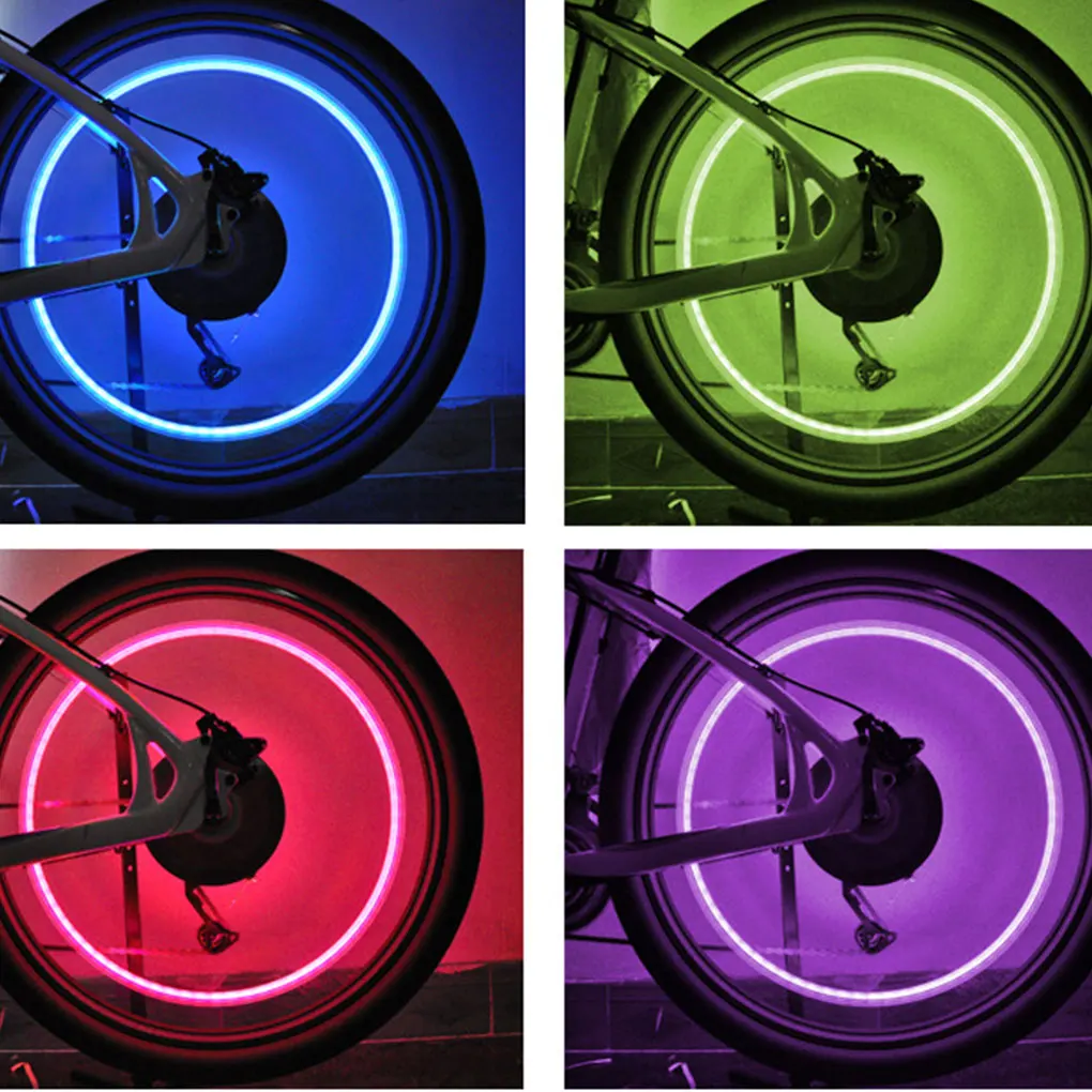 

2pcs Universal Car Bike Motorcycle Flashing LED Tyre Light Motion Sensor Bicycle Tire Wheel Cap