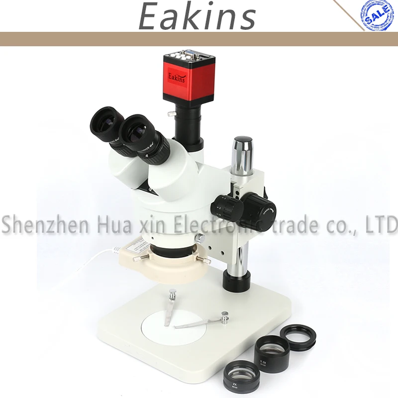 

13MP HDMI/VGA Microscope Camera 3.5-90X Simul-Focal Continuous Zoom Trinocular Stereo Microscope+ Auxiliary Objective Lens
