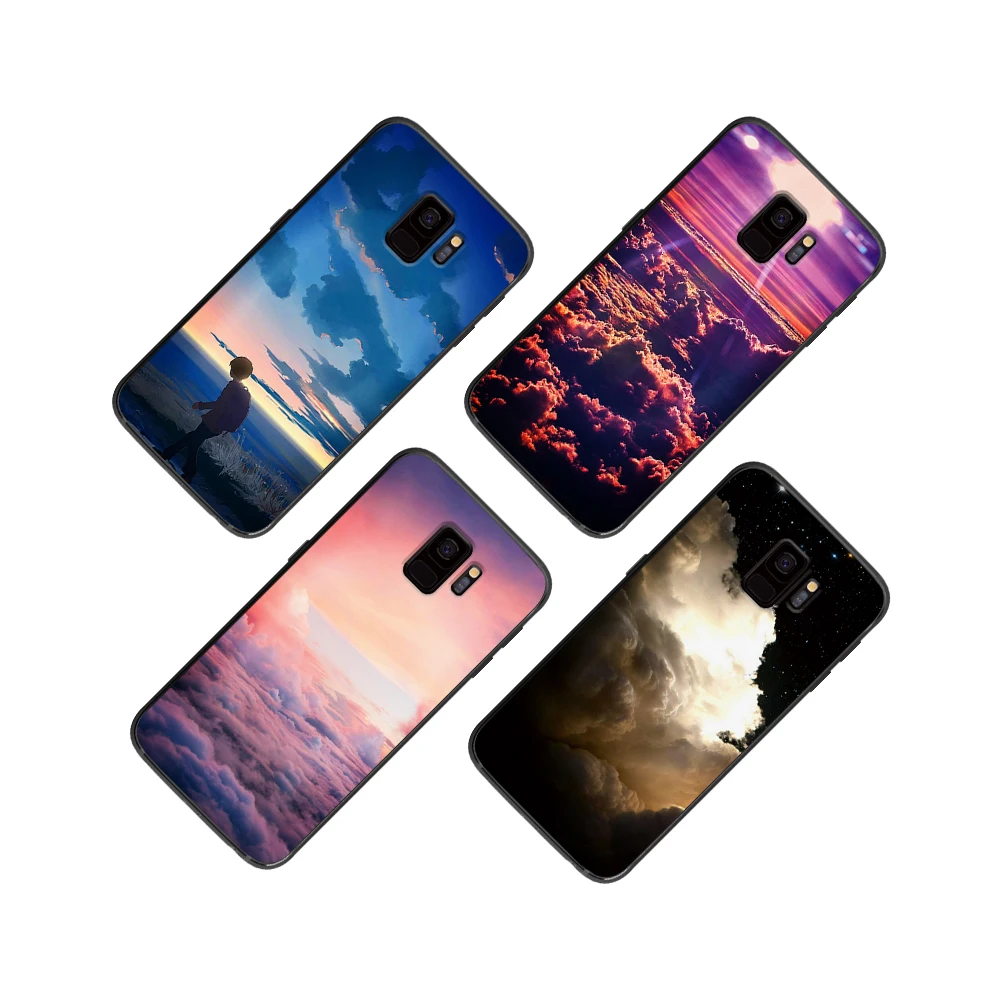 Красивая анимация море закат мягкий чехол для телефона Samsung Galaxy S6 S7 S8 S9 S10e Plus Note 8 9