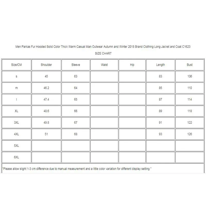 

Men Parkas Fur Hooded Solid Color Thick Warm Casual Man Outwear Autumn and Winter 2018 Brand Clothing Long Jacket and Coat C1623