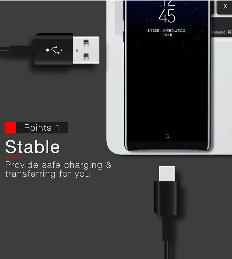 Кабель для быстрой зарядки samsung S9 S8 Plus note8 type C note9 1,2 M/1,5 M 2A usb type C C5pro C7pro C9pro для P20 pro P10 lite