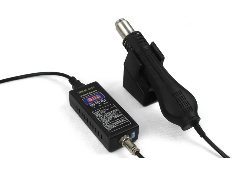 YIHUA 8858 110V 220V EU/US Портативная паяльная станция для BGA паяльная станция с горячим воздуходувкой Тепловая пушка Yihua 8858 Saike 8858+ 3 насадки+ 3 пинцета