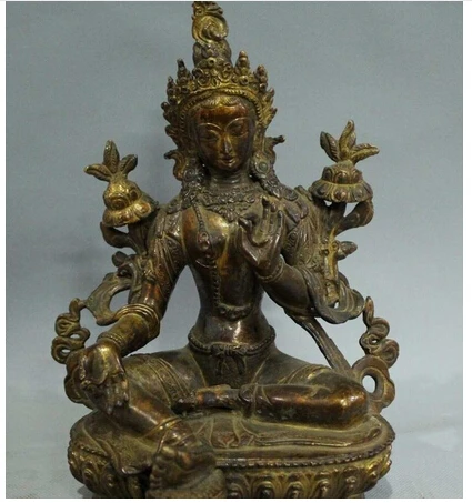 Медь Латунь КИТАЙСКИХ ремесел декора чения Азии 9 &quotСтарый Китайский Буддизм