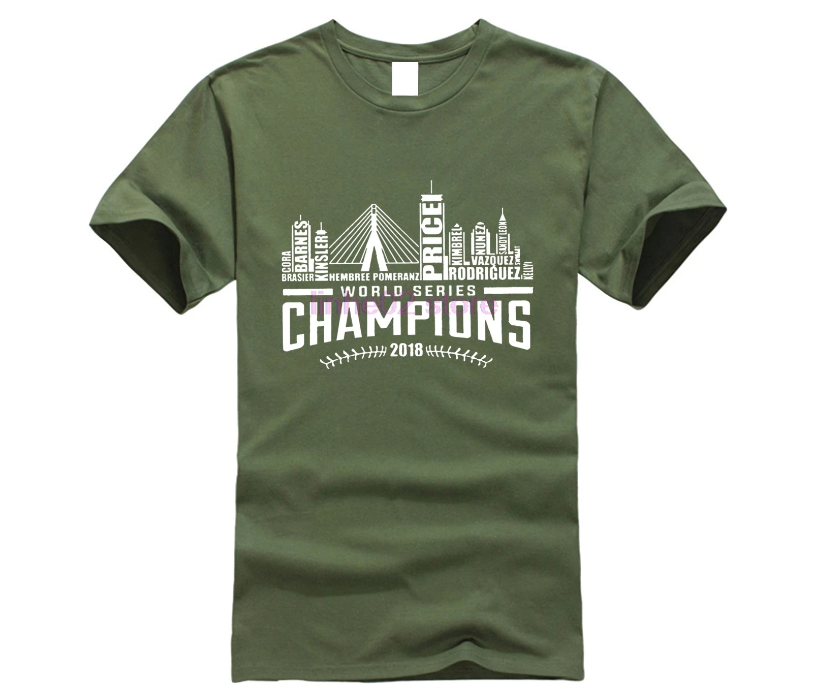 Boston Red Sox 2018 чемпионы первенства по бейсболу именная табличка футболка 2019 модная
