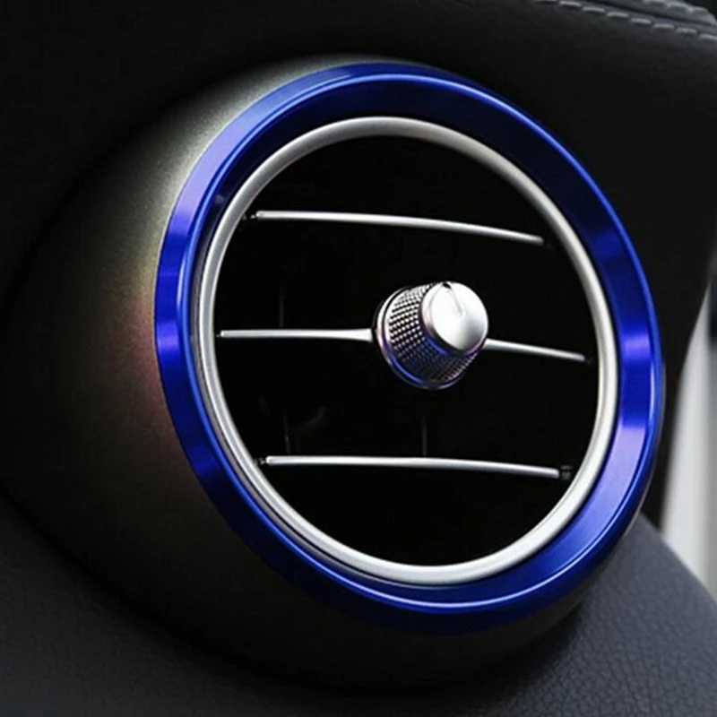 7PC Car-styling AC Outlet Ring Decoration Air Conditioning Vents Trim Stickers Cover for Mercedes Benz C Class W205 GLC 180 20 | Автомобили