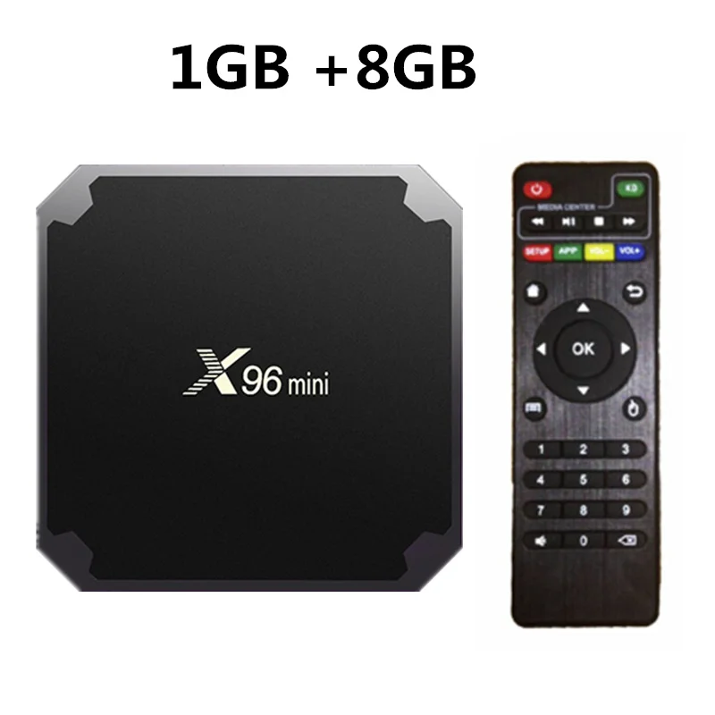 1GB8GB X96 Мини ТВ приставка android 7,1 2 Гб 16 Гб WiFi медиаплеер X96mini Смарт ТВ приставка Amlogic S905W ТВ приставка четырехъядерный - Цвет: 1GB8GB