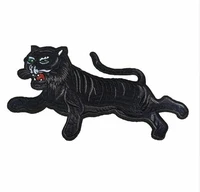 black running tiger embroidery patch sew on applique embroideried patches for clothes t shirt diy apparel decoration accessories