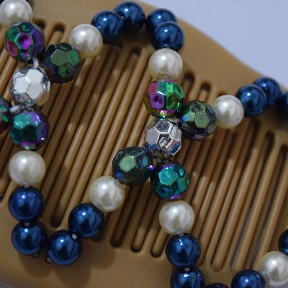 Ful Beads  Starry Sky Magic Comb 20 Pcs/lot Professional  Lady Hair Accessory Dance Girl Shining Comb