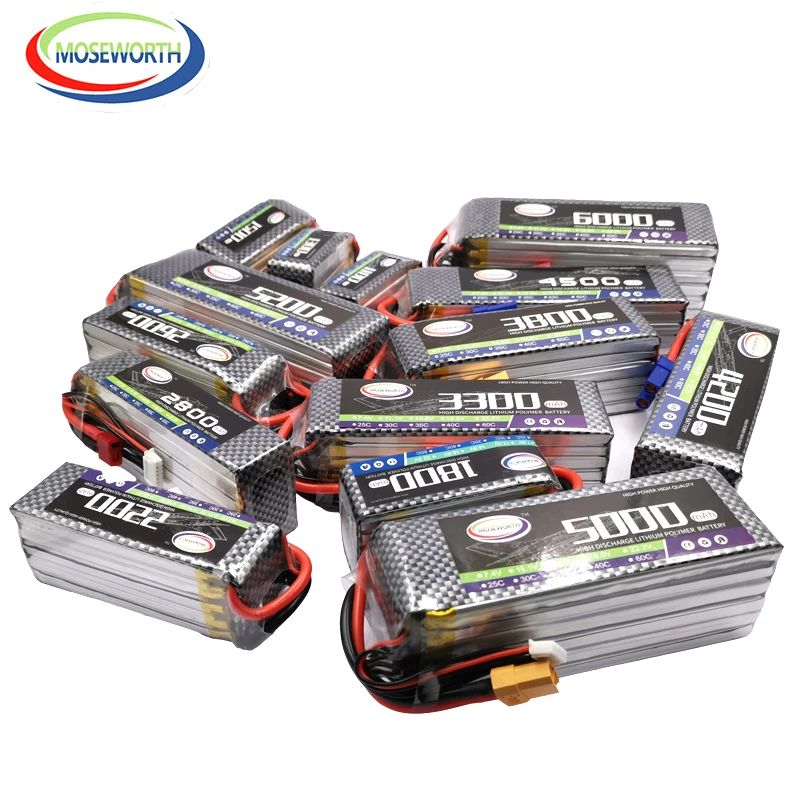 Нано RC игрушки LiPo аккумулятор 6S 22 2 V 1300 1800 2200 2600 3300 4500 6000 30C 40C 60C для