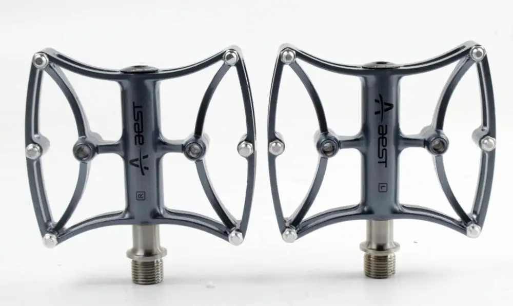 Ti Spindle gray AEST аутентичный Aest горный велосипед из магниевого сплава и оси Ti очень большие сверхлегкие Подшипники педали 1 пара/175 г - Цвет: Ti Spindle gray