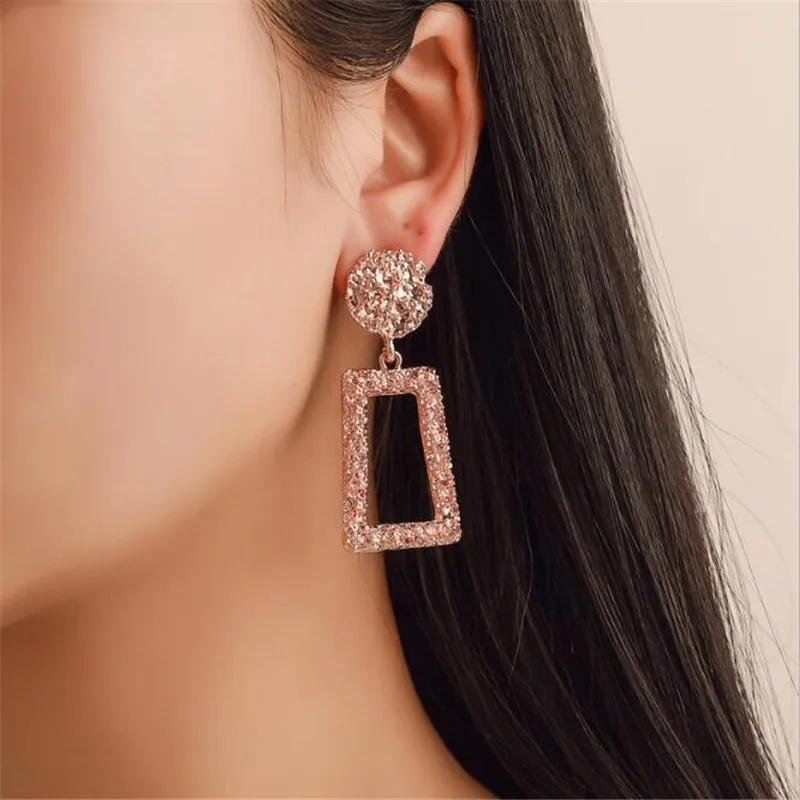 Новые креативные серьги капли из розового золота для женщин винтажные