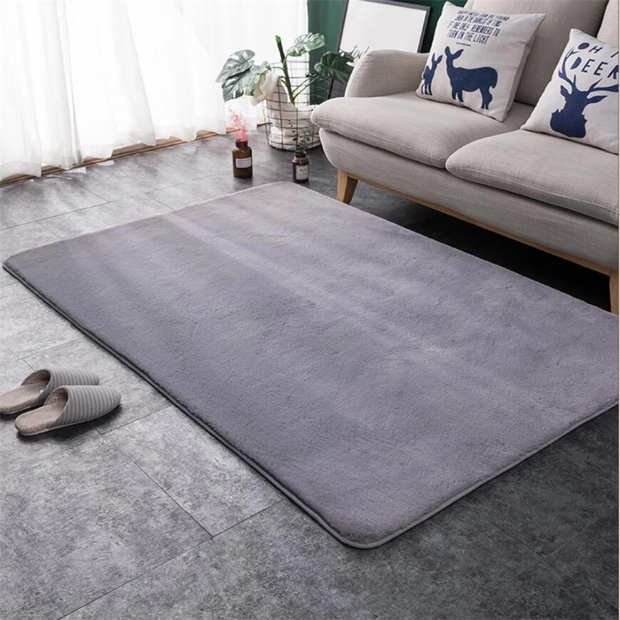 Высококачественный ковер из искусственного кроличьего меха в скандинавском