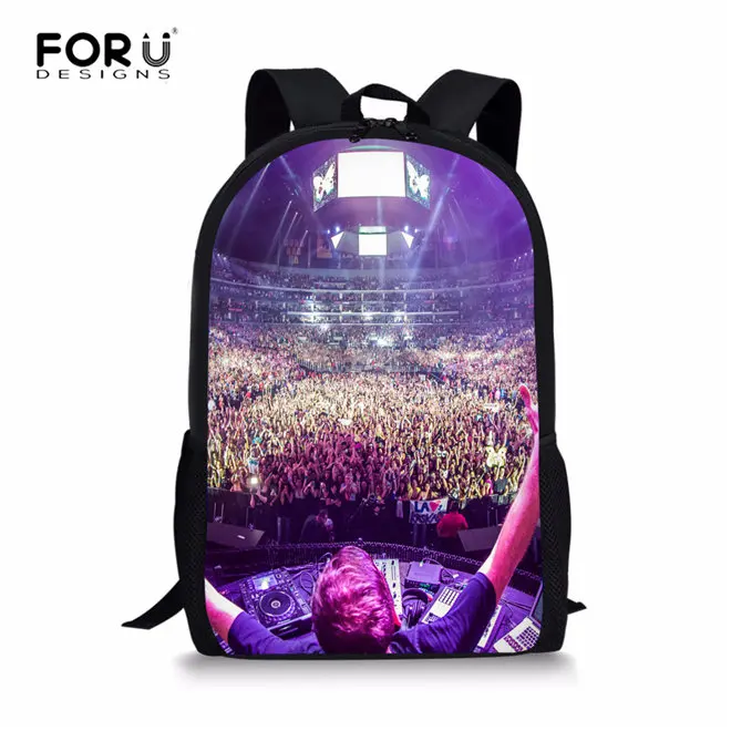 FORUDESIGNS/панк громкоговоритель печать школьные сумки для мальчиков, детская школьная сумка, Детский Школьный рюкзак 3 шт./компл. Детские книжные сумки ручка Mochila - Цвет: w3005C