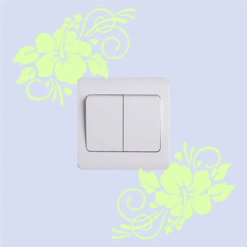 Flowers Wall Stickers Glow in the Dark Switch Sticker Kids Rooms DIY Decoration Luminous Decal Child Boy Girl Bedroom Home Decor | Дом и сад