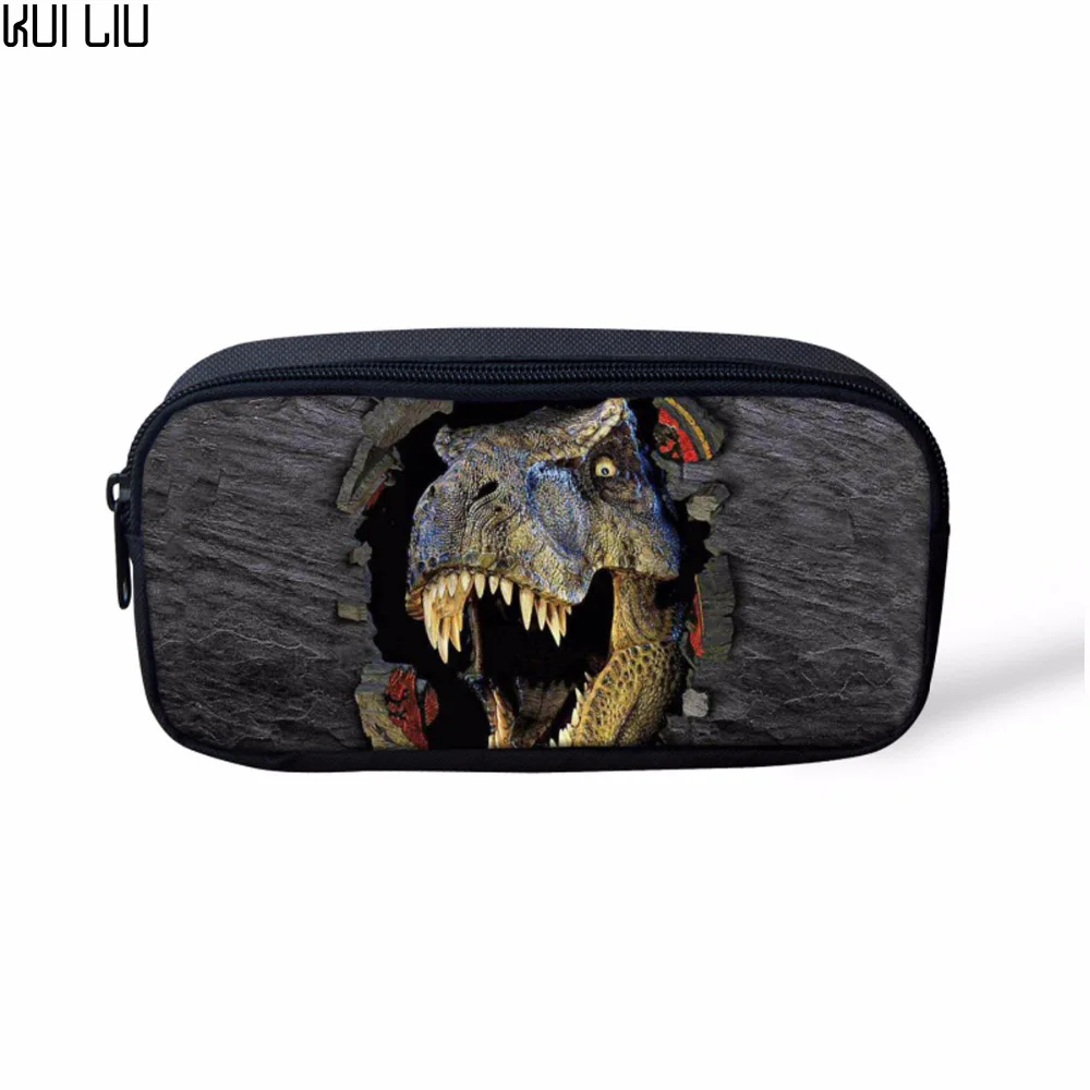 

Классный 3D детский пенал с динозавром, женская косметичка, косметичка, футляры для ручек, школьная канцелярия, карандаш, сумки, держатель