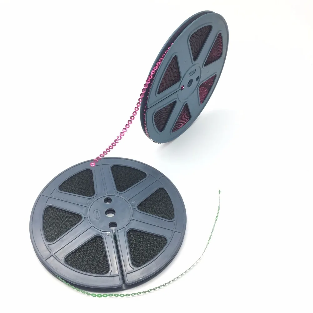 Катушка с блестками 5 мм Длина 95 метров на катушку 12 шт.