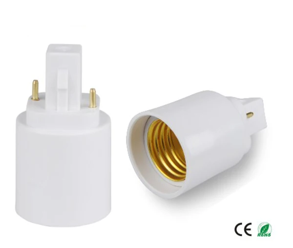 Адаптер 12 шт./лот G24D в E26/E27adapter 2Pin 21 8 мм конвертер GX24D E27 E27.CE Rohs|e27 converter|e27 to e27e27 e27 |