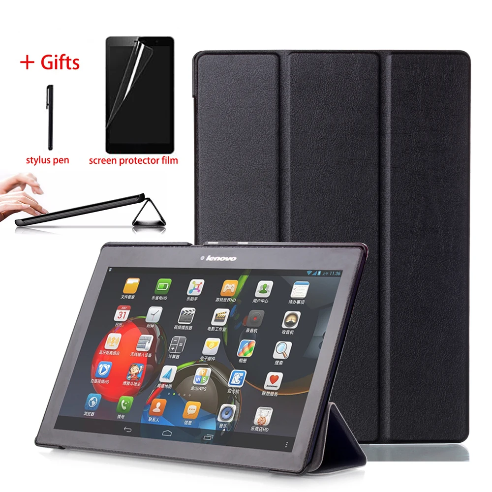 Тонкий кожаный смарт-чехол для lenovo Tab 10 TB-X103F Tab 2 A10-30 Tab2 A10-70 Tab3 10 Plus Tab 10 бизнес-Стенд чехол для планшета