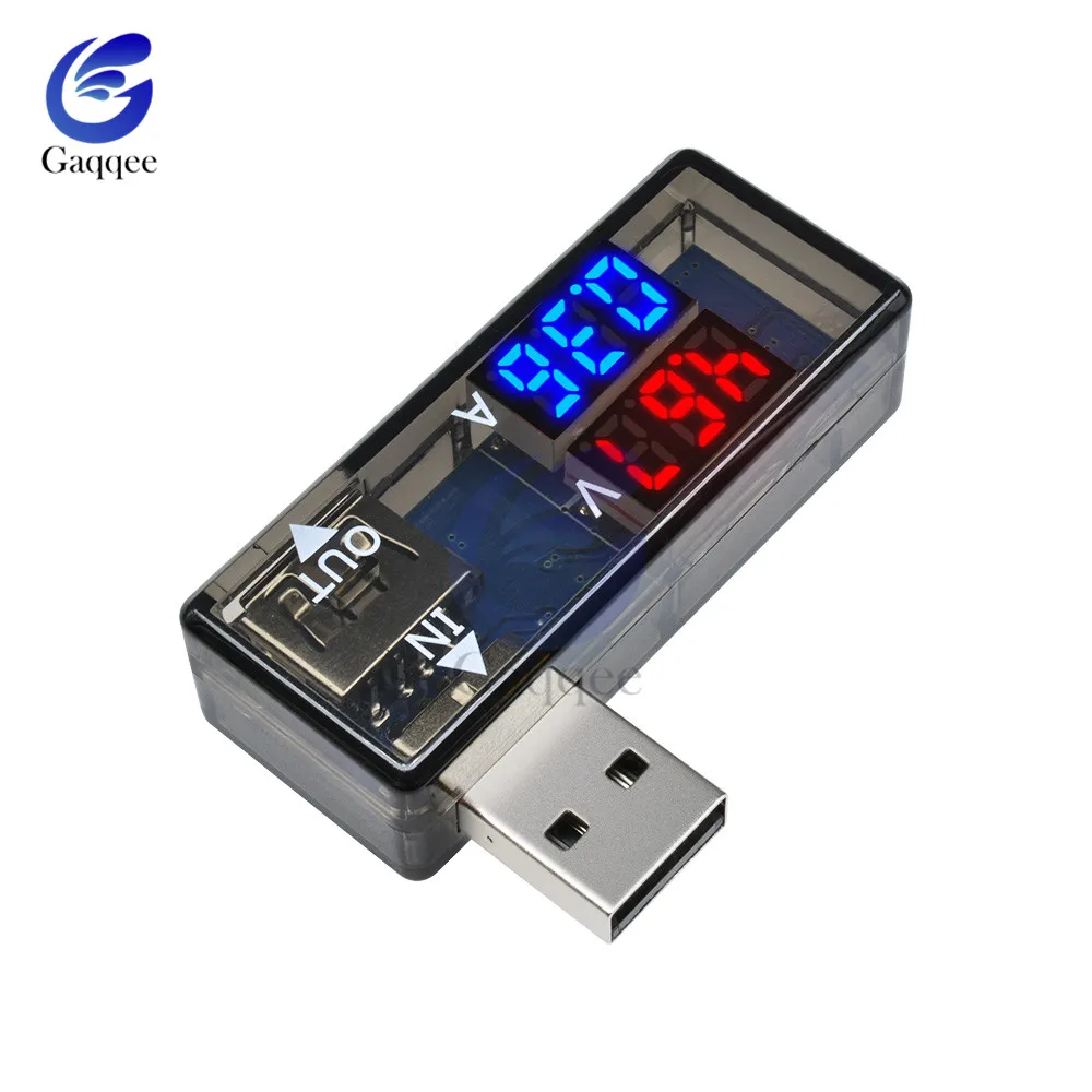 Black Case СВЕТОДИОДНЫЙ цифровой 3 Бит USB порт Ток Напряжение зарядки тестовый детектор тестовый er батарея Вольтметр Амперметр зарядное устройство Doctor Meter Красный Синий - Цвет: Black Case