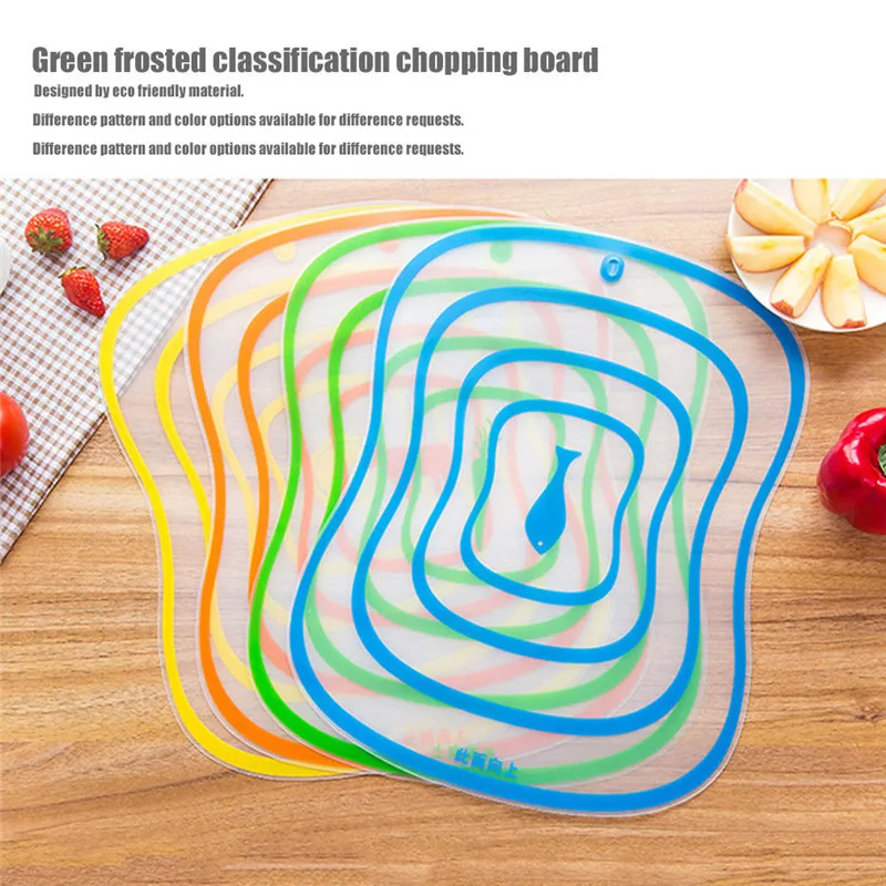 4 шт Non-slip эластичный кухонная доска разделочная мясо Овощной для фруктов