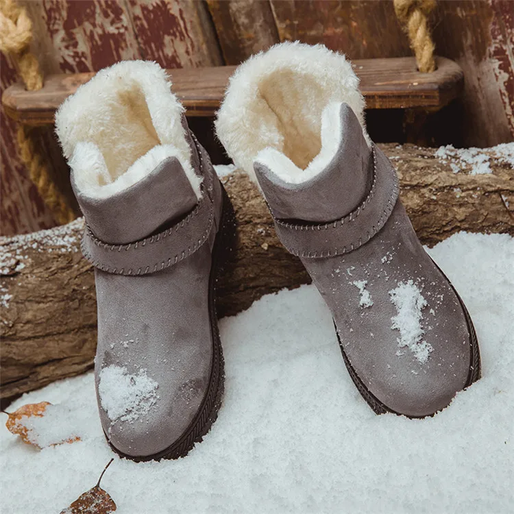 Bota Feminina/женские зимние ботинки; женские ботильоны для женщин; зимняя обувь; женские зимние ботинки; Цвет Черный; botas mujer; большие размеры 35-44 ботинки женские обувь женская женская зимняя обувь - Цвет: gray