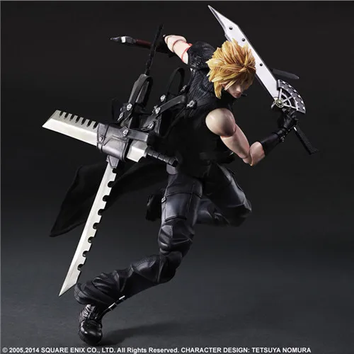 28 см Play Arts Kai Cloud Strife Final Fantasy VII Аниме Фигурки ПВХ Модель Коллекция оригинальная