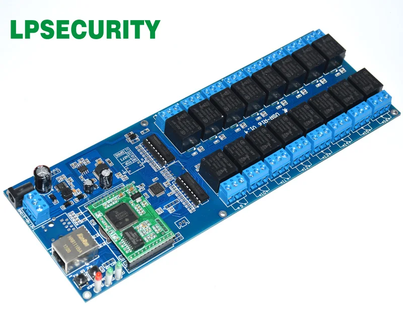 LPSECURITY LAN WAN RJ45 TCP/IP промышленная сеть 16 каналов релейная плата контроллер/Автоматизация модуль дистанционного управления