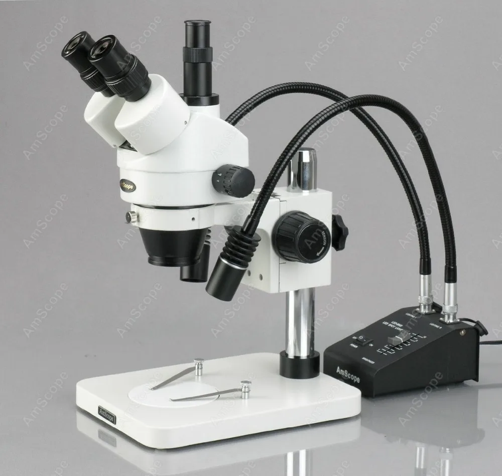 Цифровой стерео микроскоп-AmScope поставки 3.5X-225X цифровой зум микроскоп w гусиная