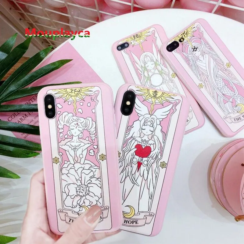 Mouplayca Cardcaptor Sakura Чехлы для Apple iphone X 6 6s сладости и мягкий чехол задней крышки из