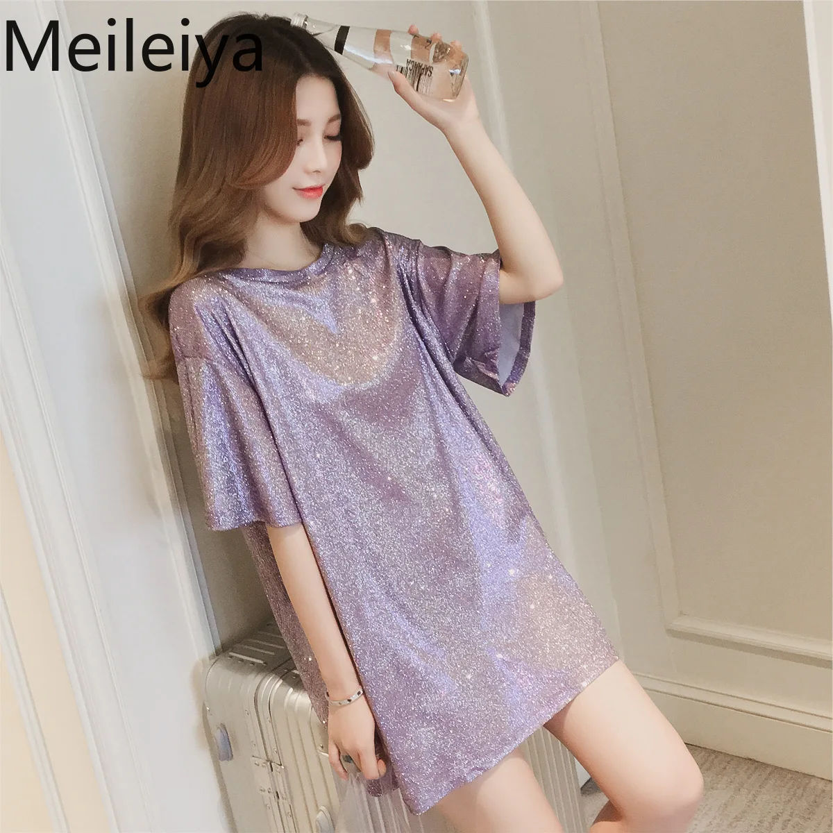 Женское платье с коротким рукавом яркое шелковое 2019|Женские платья| |