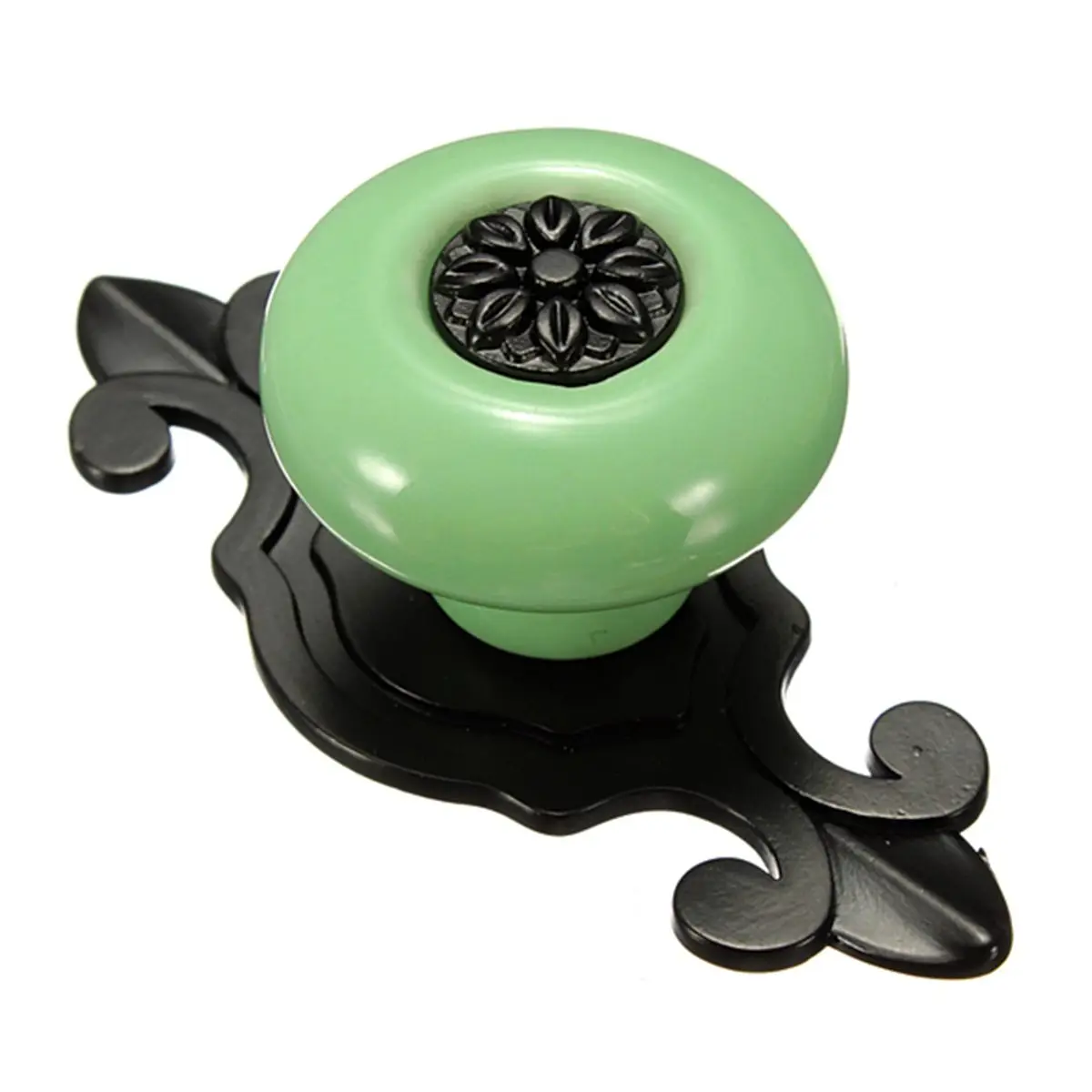Green(black top) 30 мм Ретро дверная ручка кухонный шкаф керамическая ручка выдвижной ящик шкафа винтажные ручки для домашнего декора 8 Шаблоны - Цвет: Green(black top)