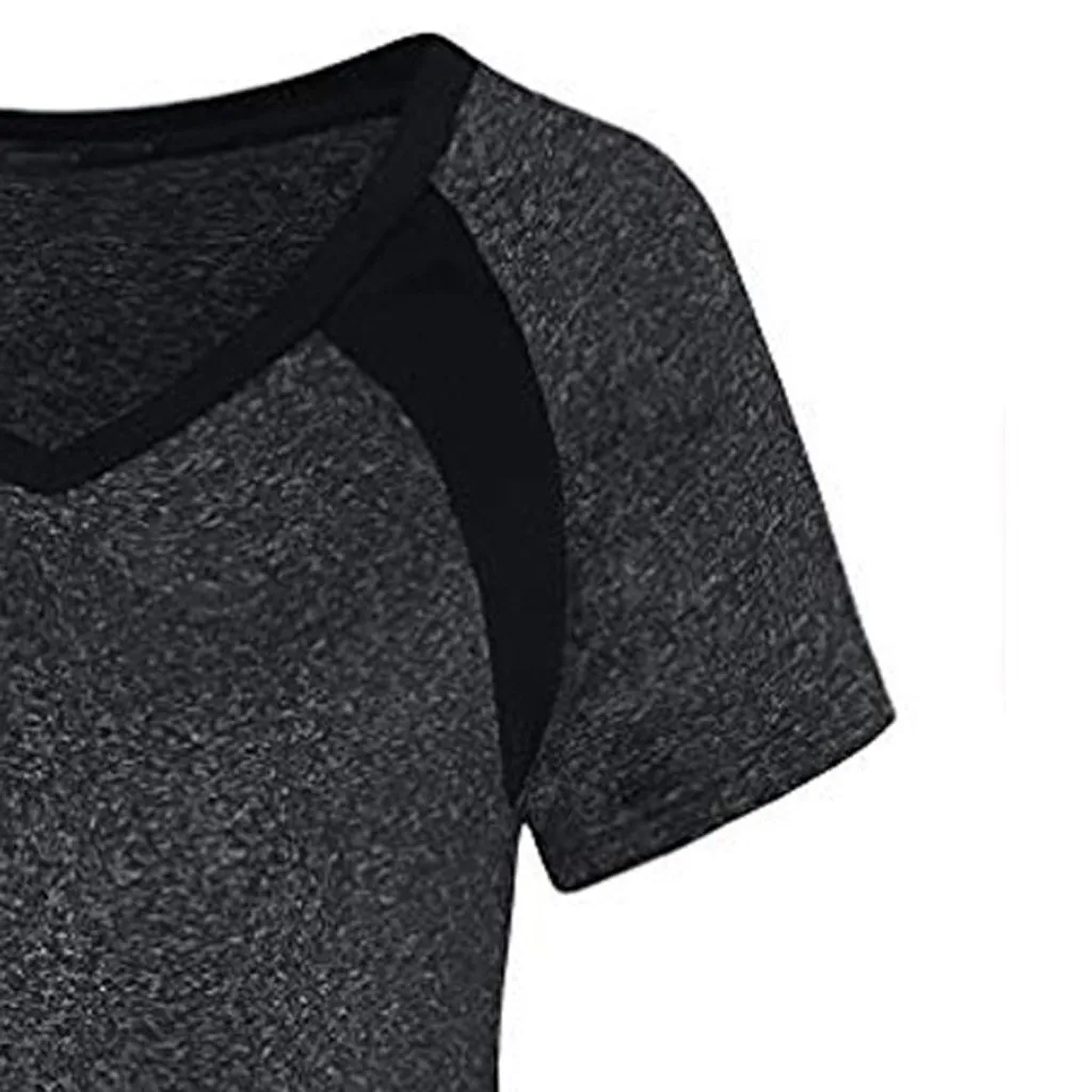 Модная женская Повседневная футболка с коротким рукавом Dri для тренировок туника