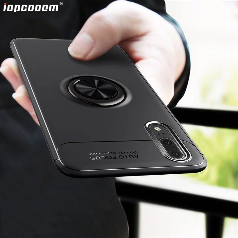 

For Huawei P20 Case For P20 Plus business With finger ring Magnetism Holder Phone Coque For Huawei P20 Pro Back Cover