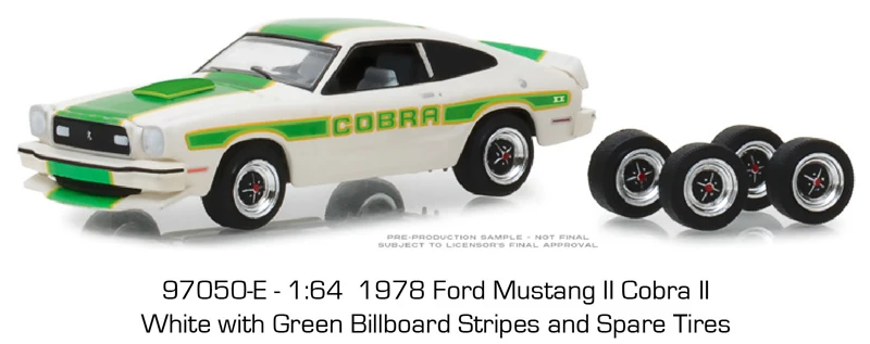 GreenLight 1:64 1978 Ford Mustang II Cobra в белом корпусе игрушечный автомобиль из сплава игрушки