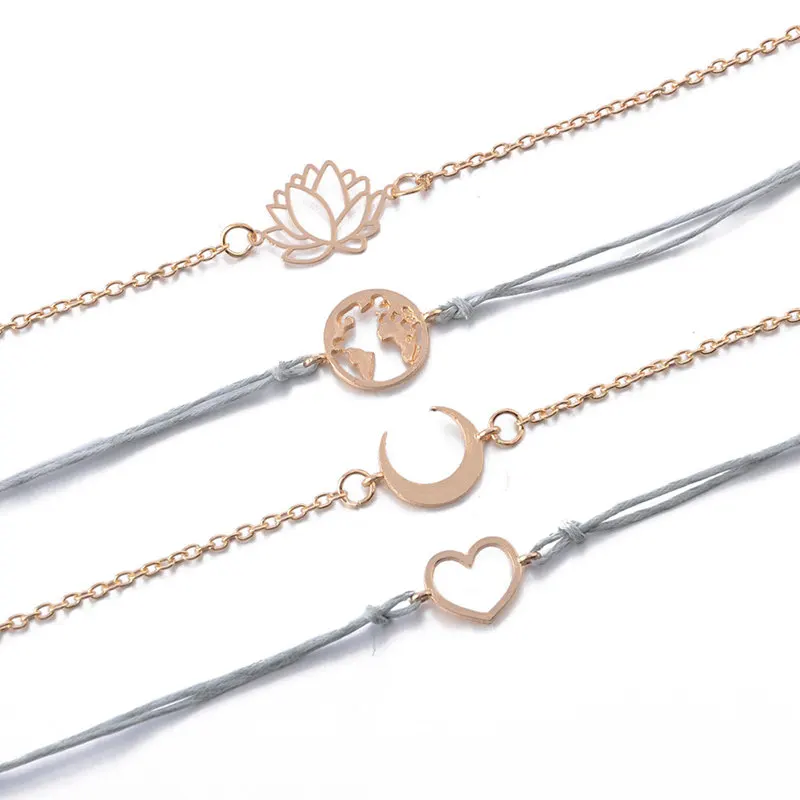 5 шт./компл. Набор браслетов ручной работы в богемном стиле с длинными кисточками