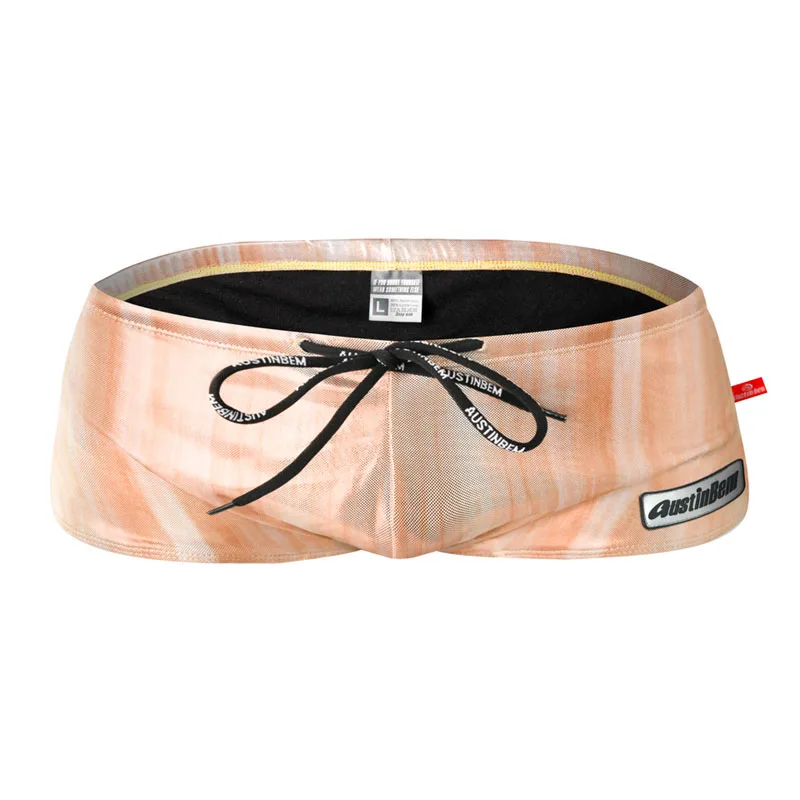 coffee gold Swimwear Men Sexy Swimming Trunks Swim Briefs Maillot De Bain Homme Boxer Bathing Suit Swimsuit Surf Beach Wear Board Shorts - Цвет: coffee gold