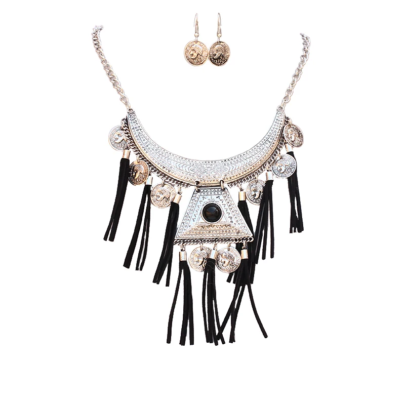 VIVILADY модные эффектные Новые Ювелирные наборы с кисточками для женщин Bijoux Maxi Boho