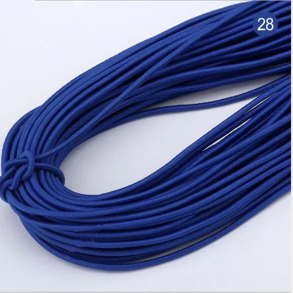 Royal blue as photo 5 ярдов, 2 мм, цветная круглая резинка для волос, Высококачественная эластичная резинка, эластичная линия, аксессуары для шитья «сделай сам», эластичный шнур - Цвет: Royal blue as photo