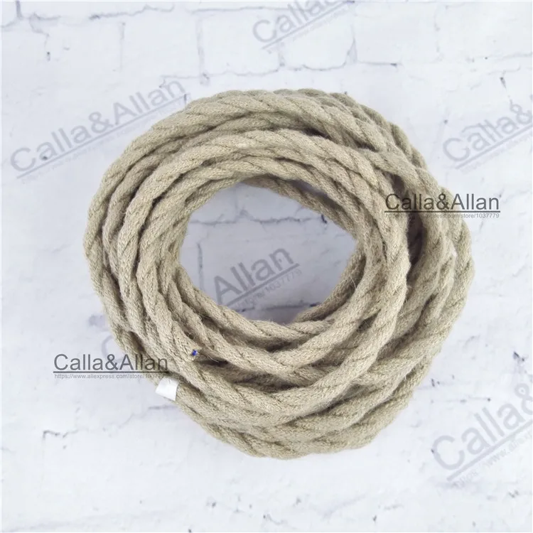 2x0 75 винтажный трос витой Ретро Плетеный Электрический провод DIY подвесной