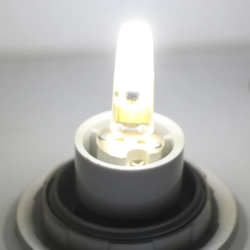 10 шт./партия диммируемая Светодиодная лампа G4 ACDC 12V 2W COB для домашнего освещения