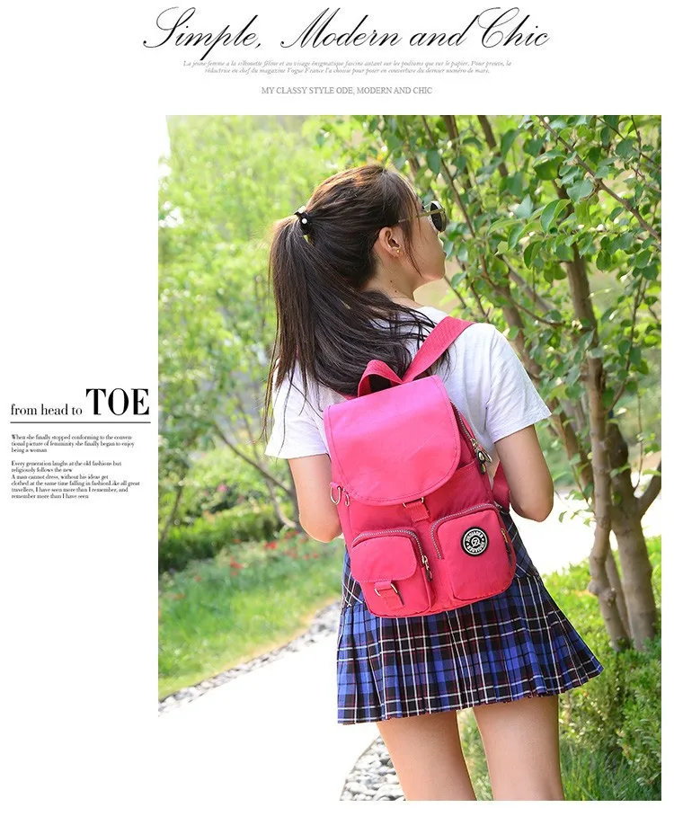 Новинка, женские водонепроницаемые нейлоновые рюкзаки для девушек-подростков, женская сумка через плечо, повседневные школьные дорожные сумки, mochila feminina