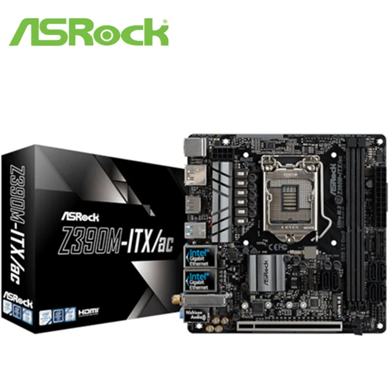 Полный ASRock Z390M-ITX/AC настольный компьютер материнская плата mini ITX 17*17 9 поколения Core wifi