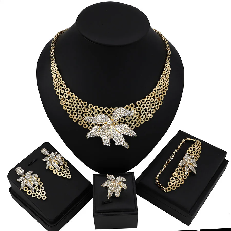 TSROUND Дубай золото цвет наборы свадебных ювелирных изделий Parure Bijoux Femme вечерние