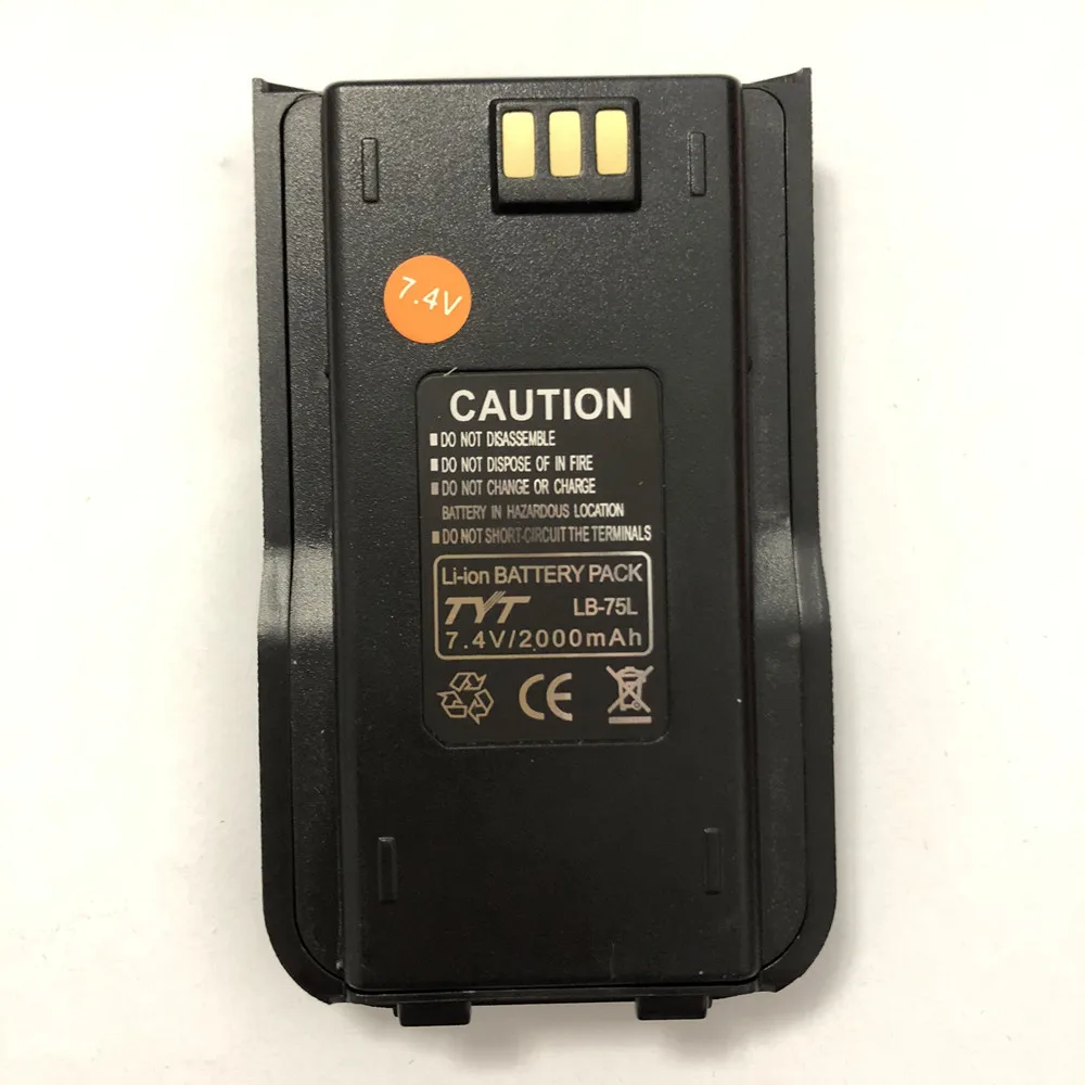 Оригинальный литий ионный аккумулятор Батарея LB 75L для TYT MD 380 UV380 MD380 446 DP 290 RT3 2000