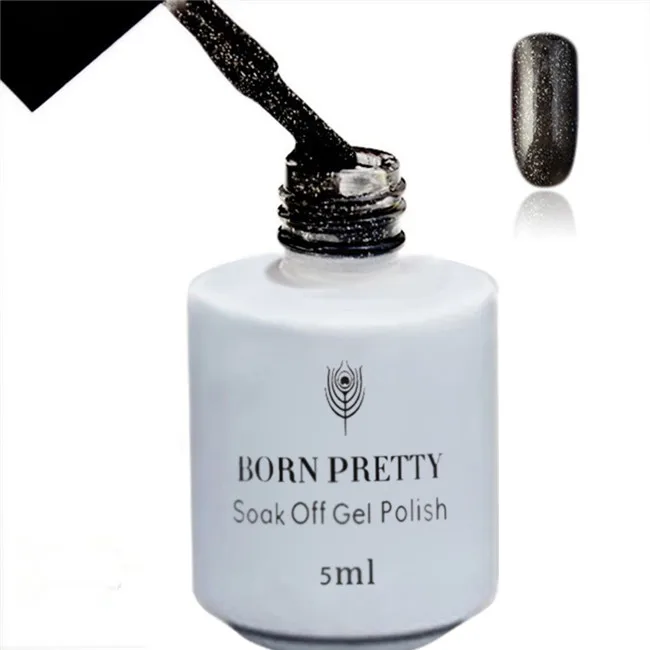 BORN PRETTY розовое золото блестящий Гель-лак для ногтей 5 мл розовый Сияющий замачиваемый УФ Гель-лак для нейл-арта лак 1 бутылка