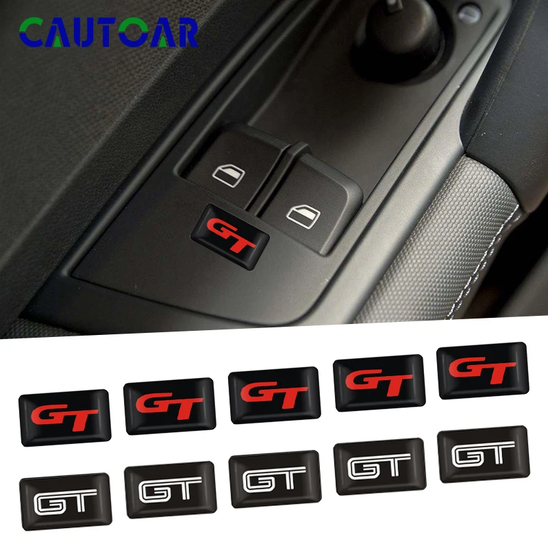 

50Pcs 3D Epoxy GT Badge Sticker Car decoration Emblem Decal for KIA Optima Volkswagen Peugeot BMW Ford Alfa Romeo Honda Subaru
