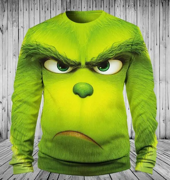 Гринч 3D Толстовка - Цвет: long sleeve