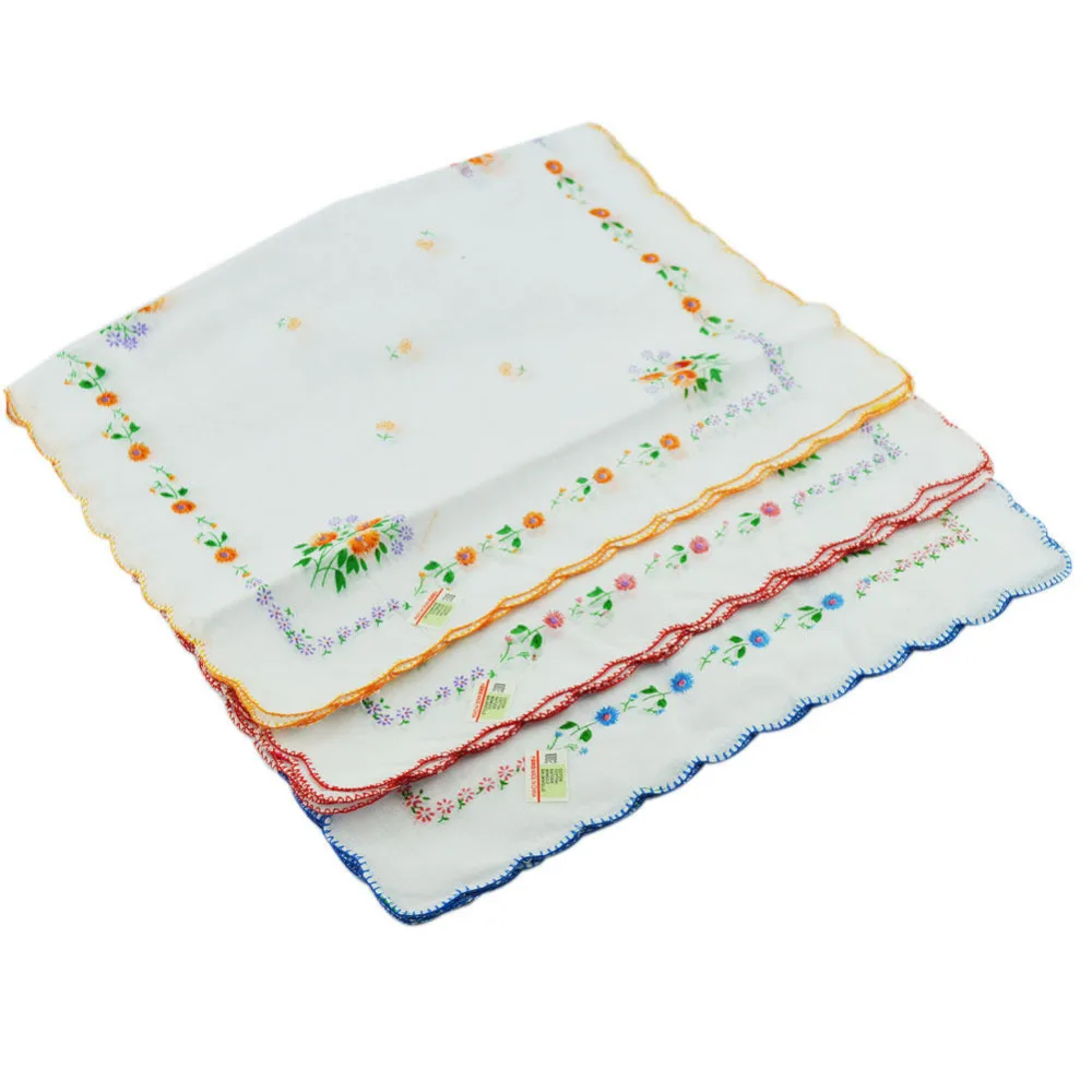 12 шт./компл. портативное полотенце для женщин 2 стиля хлопковый носовой платок